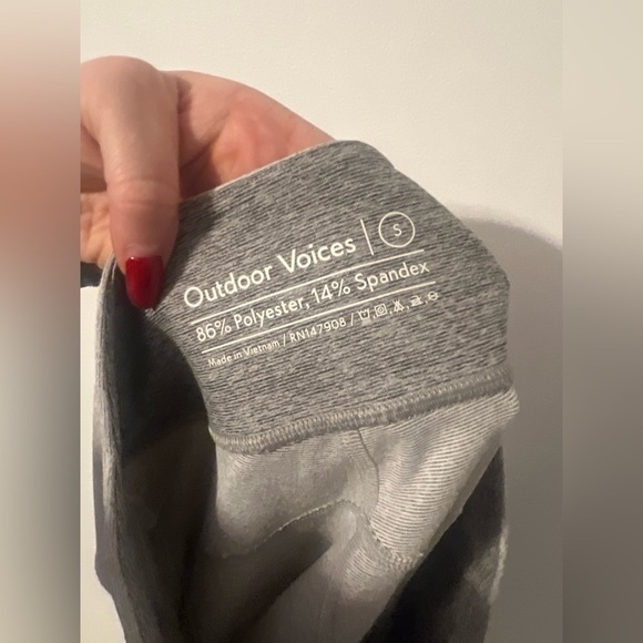 Outdoor Voices Two Tone Marled Grey White Leggings 25" Inseam Size Small - Picture 9 of 9